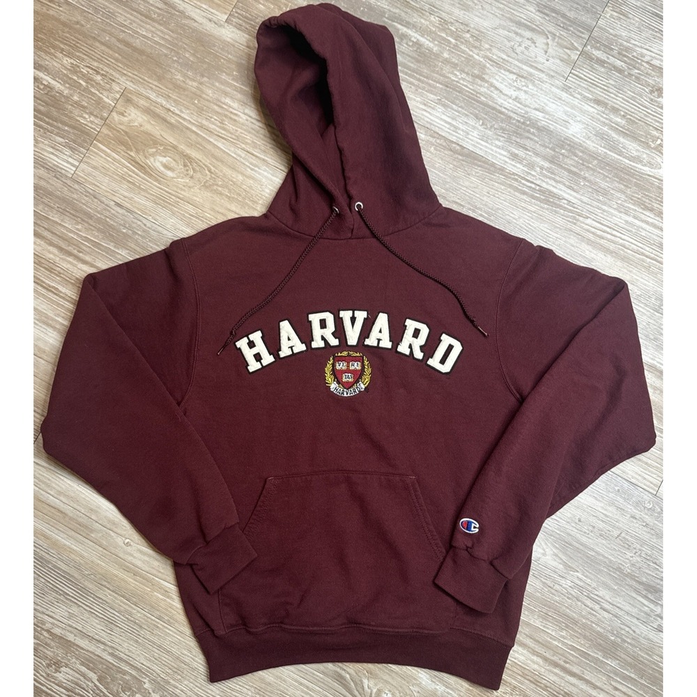 Champion Size Small Harvard University Fleece‎ Hoodie Sweatshirt Unisex